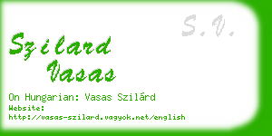 szilard vasas business card